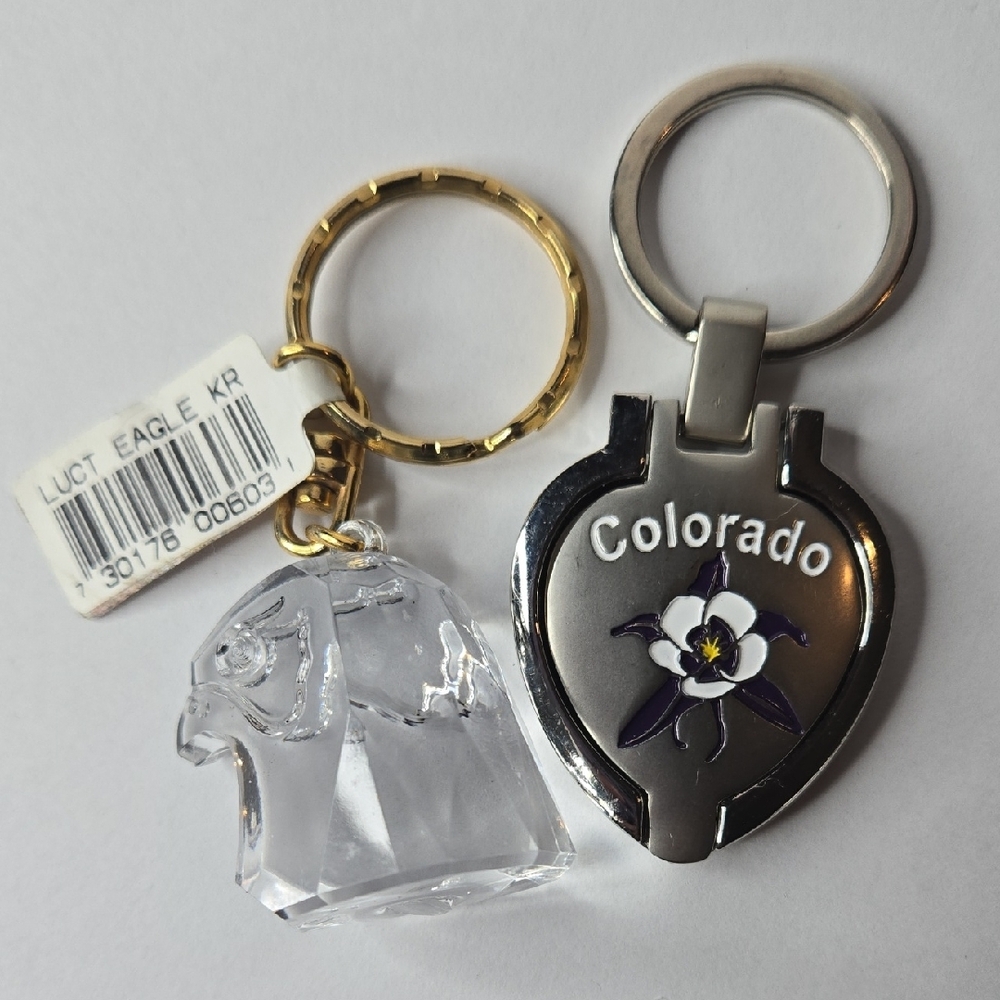 Colorado Locket and Eagle Keychain